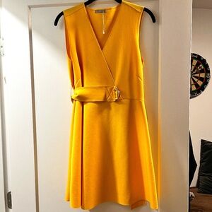 Zara - Yellow A-Line Dress